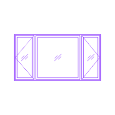 Buildings Bay Bow Windows Bay Window 45 Degree Casement Sketch Style Svg Vector, Free Vectors File